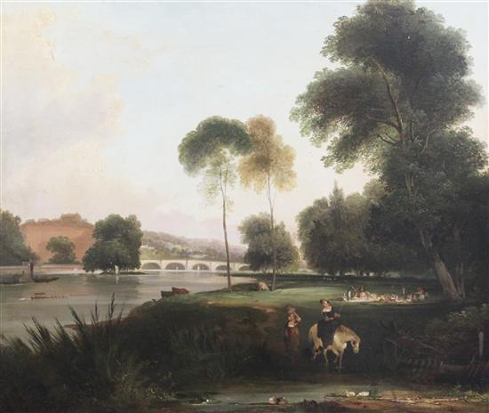 George Samuel (fl.1785-1823) Richmond bridge, 25 x 30in.